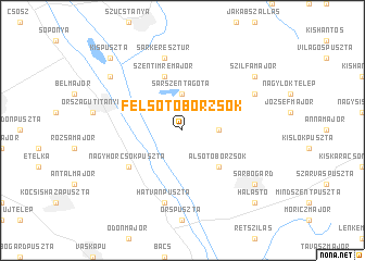 map of Felsőtöbörzsök