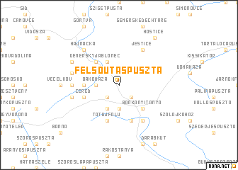 map of Felsőutaspuszta