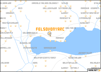 map of Felsővonyarc