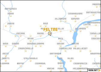 map of Feltre