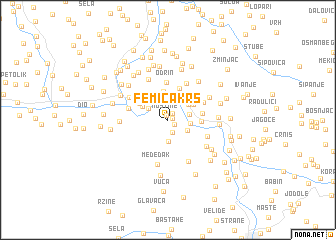 map of Femića Krš