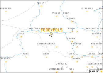 map of Féneyrols