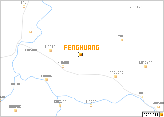 map of Fenghuang