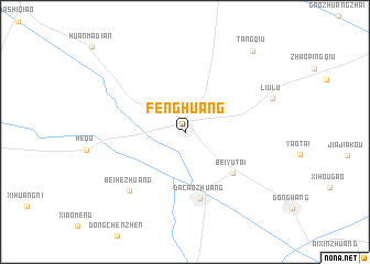 map of Fenghuang