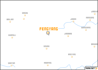 map of Fengyang