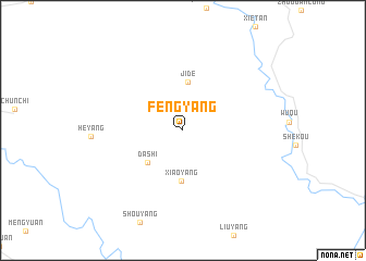 map of Fengyang