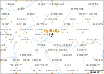 map of Féniers
