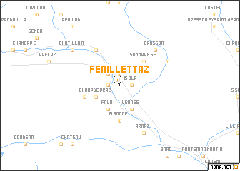 map of Fenillettaz