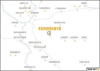 map of Feninskaya