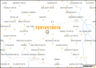 map of Fényestanya