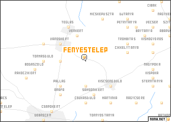 map of Fényestelep