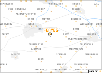 map of Fényes