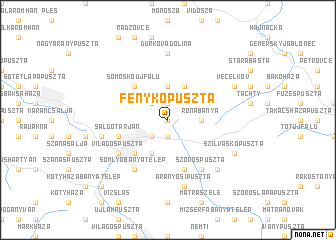 map of Fénykőpuszta