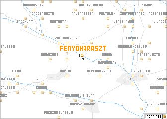map of Fenyőharaszt