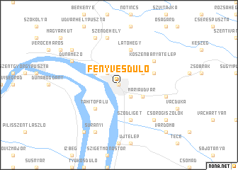 map of Fenyvesdůlő