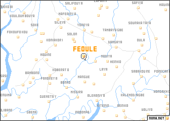 map of Féoulé