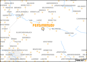 map of Ferdinandov