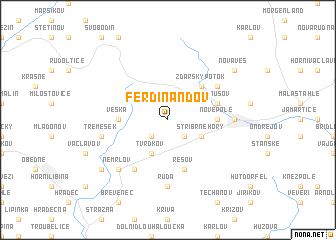 map of Ferdinandov