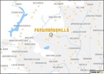 map of Ferdinands Mills