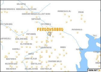 map of Ferdowsābād