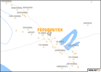 map of Ferdowsīyeh