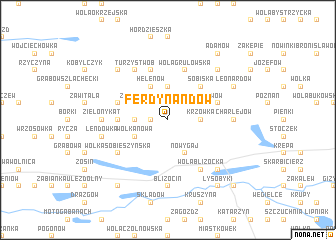 map of Ferdynandów