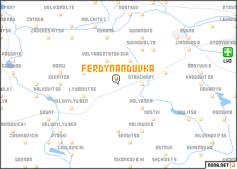 map of Ferdynanduvka
