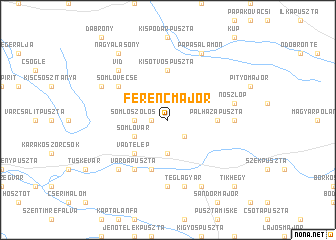 map of Ferencmajor