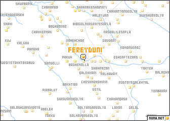 map of Fereydūnī