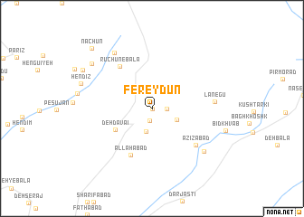 map of Fereydūn