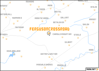 map of Ferguson Crossroad