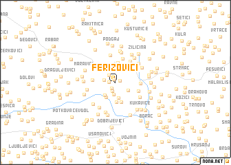 map of Ferizovići