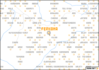 map of Ferkʼoma