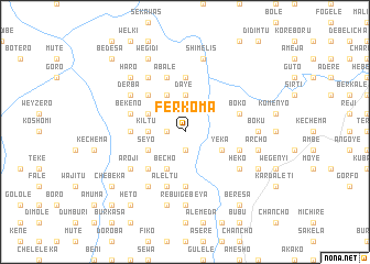 map of Ferkʼoma