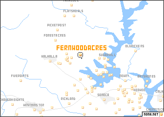 map of Fernwood Acres