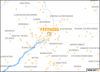 map of Fernwood