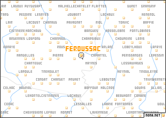 map of Féroussac