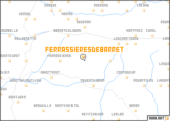 map of Ferrassières-de-Barret