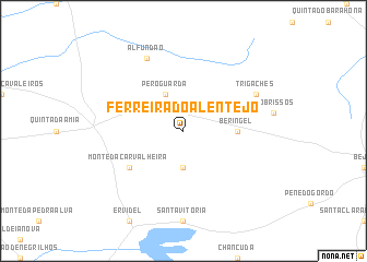 map of Ferreira do Alentejo