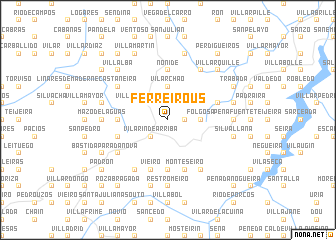 map of Ferreiróus