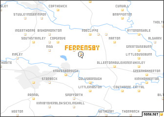 map of Ferrensby