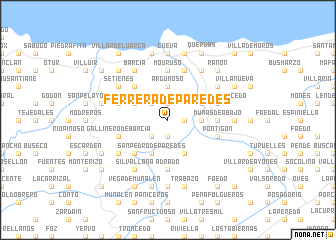 map of Ferrera de Paredes