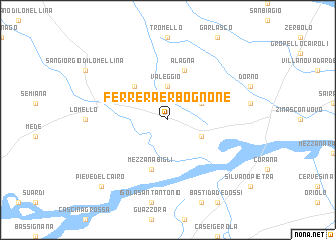 map of Ferrera Erbognone