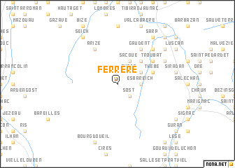 map of Ferrère