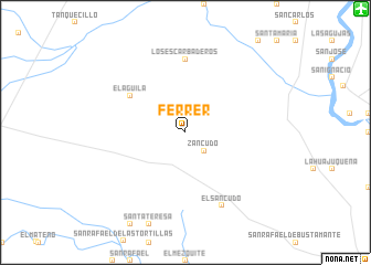 map of Ferrer