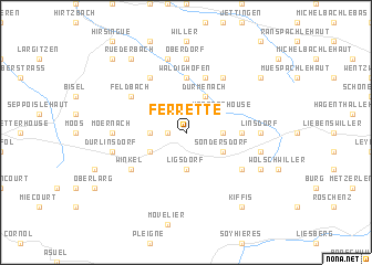 map of Ferrette