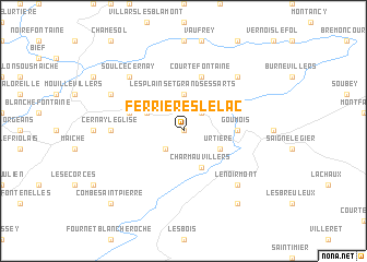 map of Ferrières-le-Lac