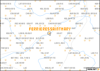 map of Ferrières-Saint-Mary