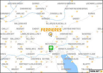 map of Ferrières