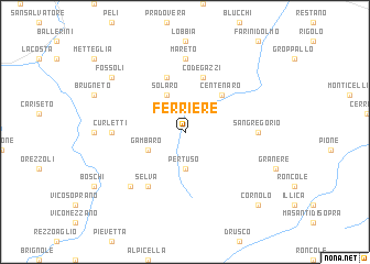 map of Ferriere